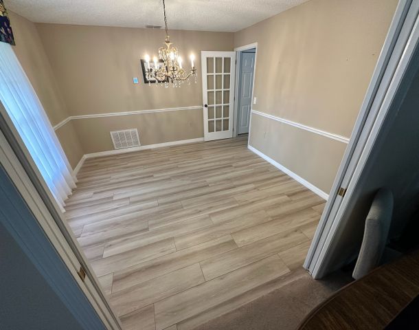 Warm Wood-Look Tile Flooring.
